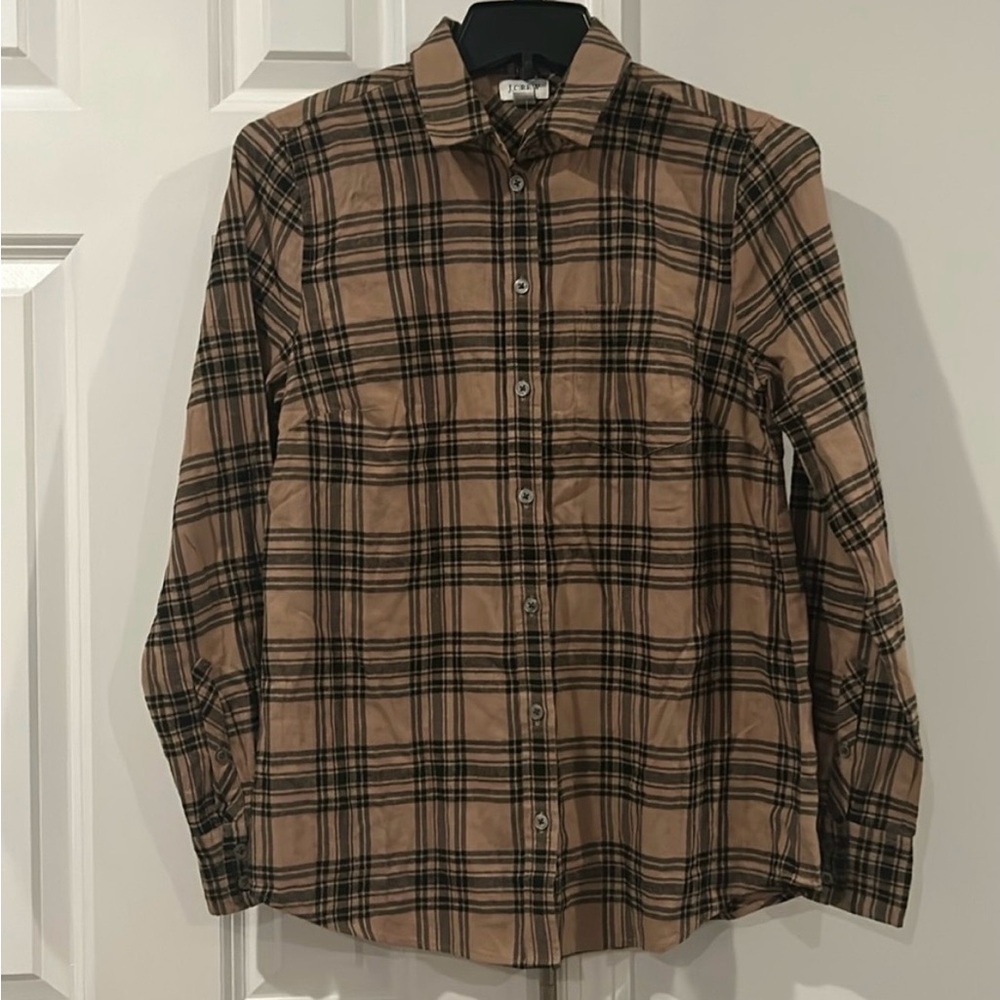 NWOT J.Crew Women’s long sleeve flannel shirt XS